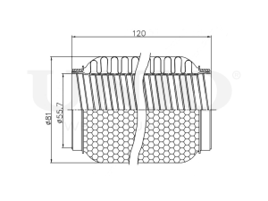 Гофра глушителя 55x120 мм WireFlex photo