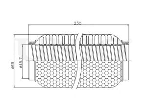 Гофра глушителя 45x230 мм WireFlex photo