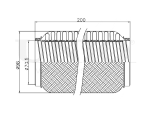 Гофра глушителя 70x200 мм InterLock photo