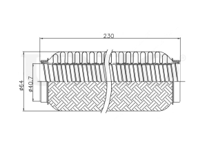 Гофра глушителя 40x230 мм InterLock photo