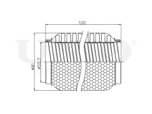 Гофра глушителя 55x100 мм WireFlex photo