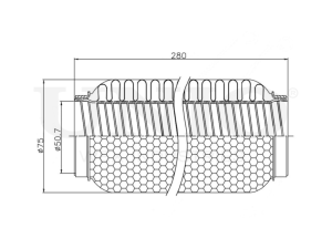 Exhaust flex pipe 50x280mm wireflex photo