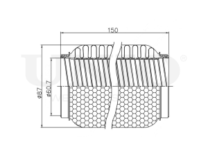 Exhaust flex pipe 60x150mm wireflex photo
