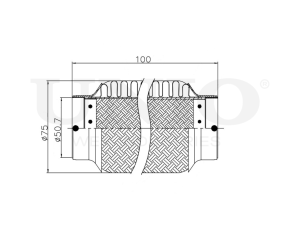 Exhaust flex pipe 50x100mm innerbraid photo