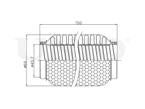 Exhaust flex pipe 45x150mm wireflex photo