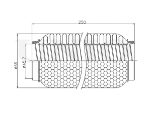 Гофра глушителя 45x250 мм WireFlex photo