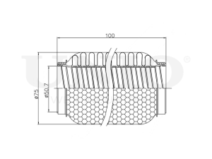 Гофра глушителя 50x100 мм WireFlex photo