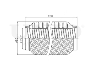 Гофра глушителя 55x120 мм InterLock photo