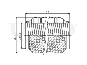 Гофра глушителя 65x150 мм InterLock photo