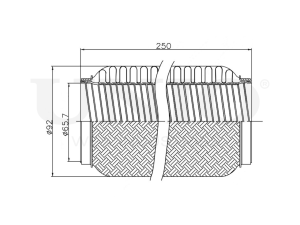 Гофра глушителя 65x250 мм InterLock photo