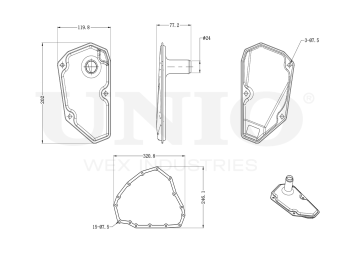 picture of Automatic transmission oil filter (with gasket) from UNIO