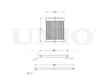 picture of Automatic transmission oil filter (with gasket) from UNIO
