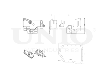 picture of Automatic transmission oil filter (with gasket) from UNIO
