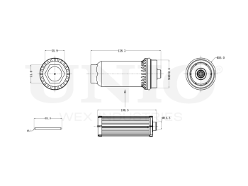 picture of Automatic transmission oil filter (with gasket) from UNIO