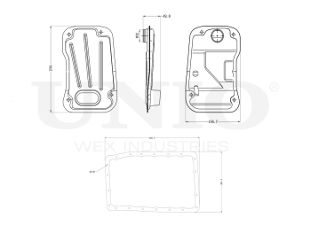 picture of Automatic transmission oil filter (with gasket) from UNIO