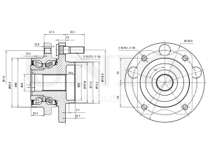 Front hub (without ABS) photo