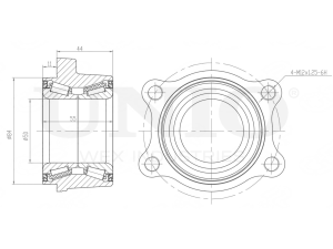 Rear hub (without ABS) photo