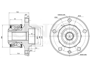 Front/rear hub (with ABS) photo