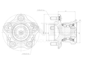 Rear hub (with ABS) photo
