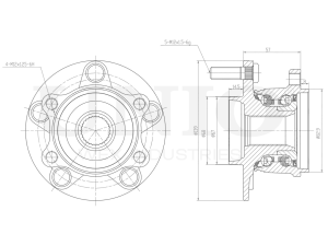 Rear hub (without ABS) photo