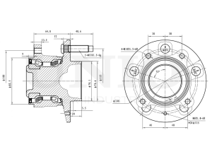 Rear hub (with ABS) photo