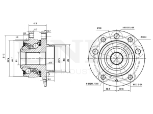 Front hub (without ABS) photo