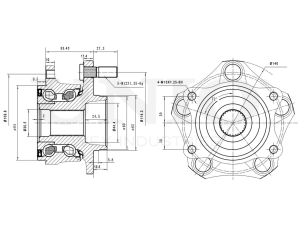 Front hub (with ABS) photo