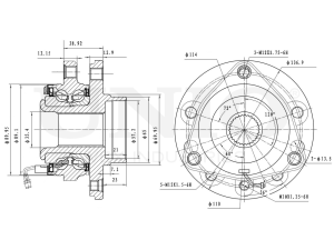 Front hub (with ABS) photo