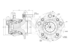 Rear wheel hub (with ABS) photo