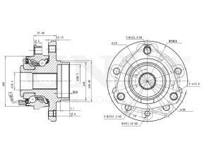 Front hub (with ABS) photo