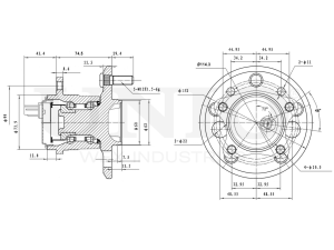 Left rear hub (with ABS) photo