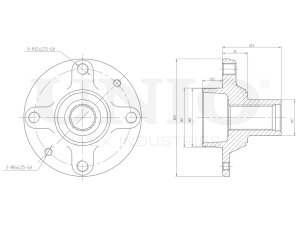 Front hub (without ABS) photo
