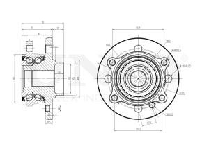Front hub (with ABS) photo