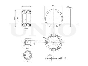 Front wheel bearing kit (with ABS) photo