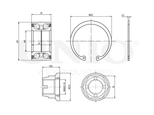 Rear wheel bearing kit (without ABS) photo