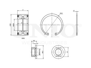 Front wheel bearing kit (with ABS) photo