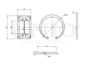 Front wheel bearing kit (without ABS) photo