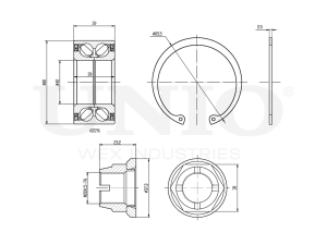 Front wheel bearing kit (with ABS) photo