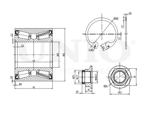 Rear wheel bearing kit (without ABS) photo