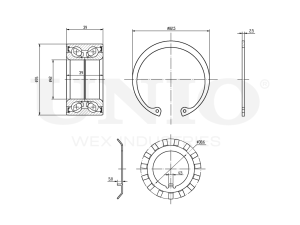 Rear wheel bearing kit (without ABS) photo