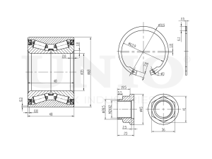 Rear wheel bearing kit (without ABS) photo