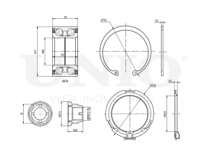 Front wheel bearing kit (with ABS) photo