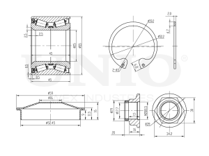 Rear wheel bearing kit (without ABS) photo