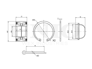 Front wheel bearing kit (without ABS) photo