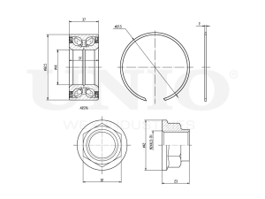 Front wheel bearing kit (with ABS) photo