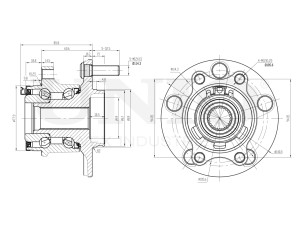Rear hub (with ABS) photo