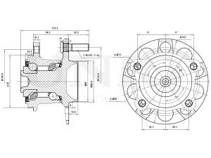 Rear hub (with ABS) photo