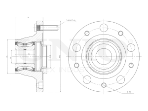 Rear hub (without ABS) photo