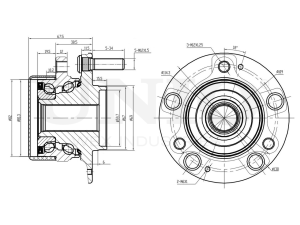 Front hub (with ABS) photo