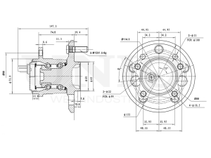 Rear hub (with ABS) photo